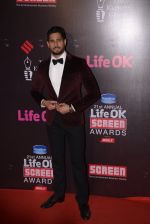 Sidharth Malhotra at Life Ok Screen Awards red carpet in Mumbai on 14th Jan 2015